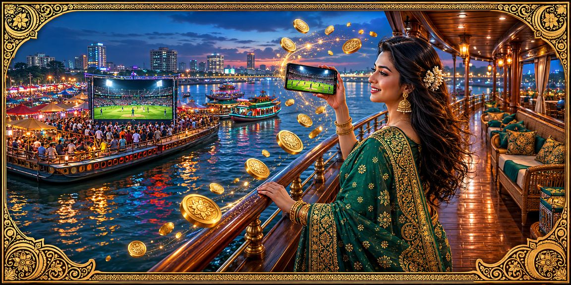 বরিশালের সমুদ্র সৈকতে মোবাইলে ক্রিকেট বেটিং করছেন একজন গেমার